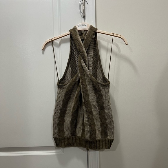 NICHOLAS Brown Alcina Twist Front Sweater & Crop Shrug Size Medium $295 - Picture 7 of 10